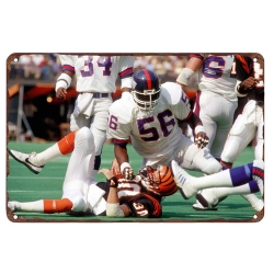 New York Giants Aluminum Sign 12x8 Inch Lawrence Taylor 003