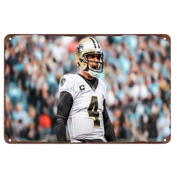 New Orleans Saints Aluminum Sign 12x8 Inch Derek Carr 002