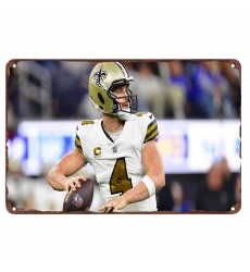 New Orleans Saints Aluminum Sign 12x8 Inch Derek Carr 003