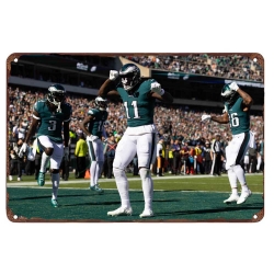 Philadelphia Eagles Aluminum Sign 12x8 Inch A.J. Brown 005