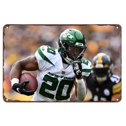 New York Jets Aluminum Sign 12x8 Inch Breece Hall 007