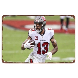 Tampa Bay Buccaneers Aluminum Sign 12x8 Inch Mike Evans 004