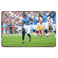 Tennessee Titans Aluminum Sign 12x8 Inch Tony Pollard 002