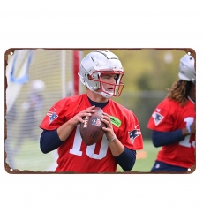 New England Patriots Aluminum Sign 12x8 Inch Drake Maye 003