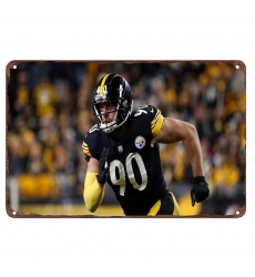 Pittsburgh Steelers Aluminum Sign 12x8 Inch T.J. Watt 001