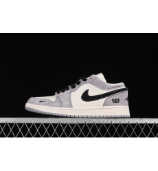 AIR JORDAN 1 LOW WHITE GREY BLACK