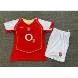 Youth Retro Soccer Jerseys Arsena Red 04 05