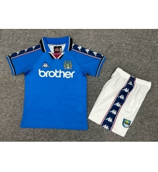 Youth Retro Soccer Jerseys Manchester City Blue