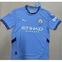 Men 2024 2025 Soccer Jersey Manchester City Blue Home