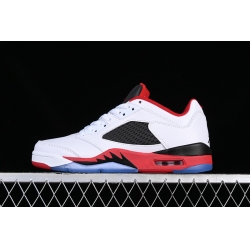 AIR JORDAN 5 LOW FIRE RED WHITE BLACK RED819171 101