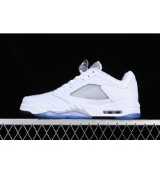 AIR JORDAN 5 LOW WHITE SILVER WHITE GREY BLACK BLUE SILVER 819172 122