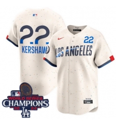 Youth Nike Los Angeles Dodgers Clayton Kershaw #22 Ice Cream 2024 World Series Champions Stitched MLB Jersey