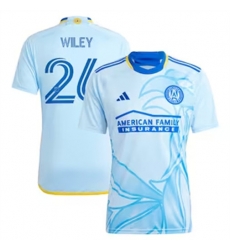 Men Atlanta United Caleb Wiley 2024 25 Away Replica Light Blue