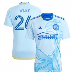 Men Atlanta United Caleb Wiley 2024 25 Away Replica Light Blue