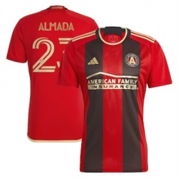 Men Atlanta United Thiago Almada 2023 24 Home Replica Black