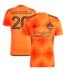 Men Houston Dynamo Adalberto Carrasquilla 2023 24 Home Replica Orange