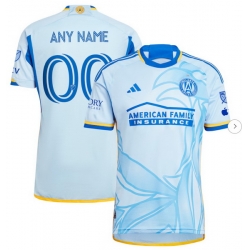Men's Atlanta United FC adidas Light Blue 2024 The Resurgens Kit Authentic Custom Jersey
