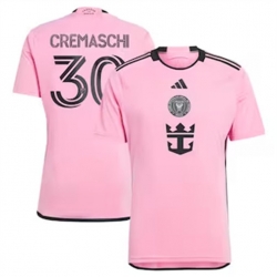 Men Inter Miami CF Benjamin Cremaschi 2024 25 Home Replica Pink