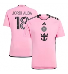 Men Inter Miami CF Jordi Alba 2024 25 Home Replica Pink