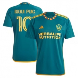 Men LA Galaxy Riqui Puig 2024 25 Away Replica Green