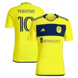 Men Nashville SC Hany Mukhtar 2024 25 Home Replica Yellow