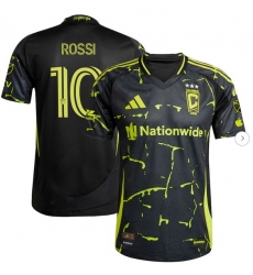 Men's Columbus Crew Diego Rossi adidas Black 2025 The Goosebumps Kit Authentic Player Jersey