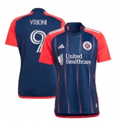 Men New England Revolution Giacomo Vrioni 2024 25 Home Replica Navy