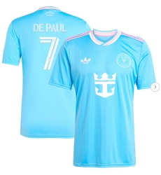 Men's Inter Miami CF Rodrigo De Paul adidas Originals Blue 2025 Third Replica Player Jersey