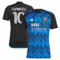 Men San Jose Earthquakes Cristian Espinoza 2023 24 Home Replica Blue