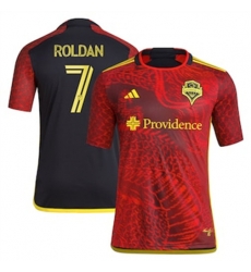 Men Seattle Sounders FC Cristian Roldan 2023 24 Away Replica Red