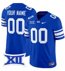 Custom Men BYU Cougars Blue Stitched Jersey Custom Men BYU Cougars Blue Stitched Jersey