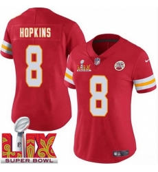 Youth Kansas City Chiefs DeAndre Hopkins #8 Red 2024 2025 Super Bowl LIX F U S E Stitched Jersey