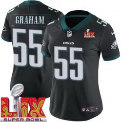 Women Philadelphia Eagles Brandon Graham #55 Black 2024 2025 Super Bowl LIX F U S E Stitched NFL Jersey