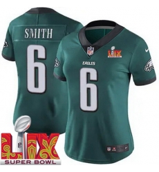 Women Philadelphia Eagles DeVonta Smith #6 Green 2024 2025 Super Bowl LIX F U S E Stitched NFL Jersey