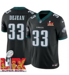 Youth Philadelphia Eagles Cooper DeJean #33 Black 2024 2025 Super Bowl LIX F U S E Stitched NFL Jersey