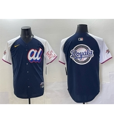 Men American League Kansas City Royals Team Big Logo Navy Alternate 2025 All Star Edition Limited Stitched Baseball Jersey Men American League Kansas City Royals Team Big Logo Navy Alternate 2025 All Star Edition Limited Stitched Baseball Jersey