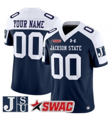 Men Jackson State Tigers ACTIVE PLAYER Custom Navy Alternate 2026 F U S E Vapor Limited Stitched Football Jersey Men Jackson State Tigers ACTIVE PLAYER Custom Navy Alternate 2026 F U S E Vapor Limited Stitched Football Jersey