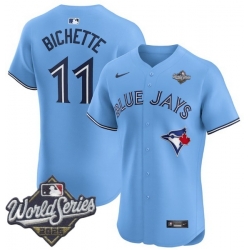 Men Toronto Blue Jays 11 Bo Bichette Light Blue Cool Base Stitched Baseball Jersey Men Toronto Blue Jays 11 Bo Bichette Light Blue Cool Base Stitched Baseball Jersey