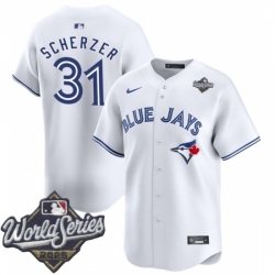 Men Toronto Blue Jays 31 Max Scherzer White 2024 Home Limited Stitched Jersey Men Toronto Blue Jays 31 Max Scherzer White 2024 Home Limited Stitched Jersey