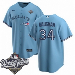 Men Toronto Blue Jays 34 Kevin Gausman Light Blue Cool Base Stitched Baseball Jersey Men Toronto Blue Jays 34 Kevin Gausman Light Blue Cool Base Stitched Baseball Jersey