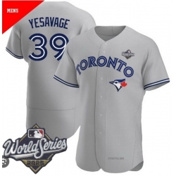 Men Toronto Blue Jays 39 Trey Yesavage Cool Base Stitched Baseball Jersey Gray Men Toronto Blue Jays 39 Trey Yesavage Cool Base Stitched Baseball Jersey Gray