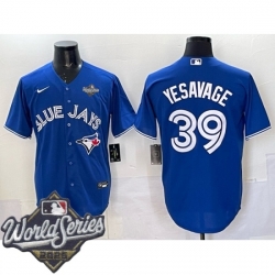 Men Toronto Blue Jays 39 Trey Yesavage Royal Cool Base Stitched Baseball Jersey Men Toronto Blue Jays 39 Trey Yesavage Royal Cool Base Stitched Baseball Jersey