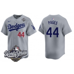 Men Los Angeles Dodgers 44 Andy Pages 2025 World Series Cool Base Stitched Baseball Jersey Gray Men Los Angeles Dodgers 44 Andy Pages 2025 World Series Cool Base Stitched Baseball Jersey Gray