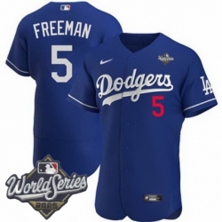 Men Los Angeles Dodgers 5 Freddie Freeman 2025 World Series Cool Base Stitched Baseball Jersey Blue Men Los Angeles Dodgers 5 Freddie Freeman 2025 World Series Cool Base Stitched Baseball Jersey Blue