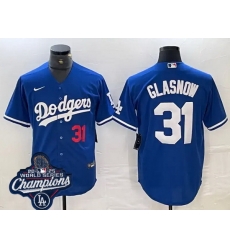 Men Los Angeles Dodgers 7 Blake Snell Cool Base 2025 World Champions Stitched Baseball Jersey Blue