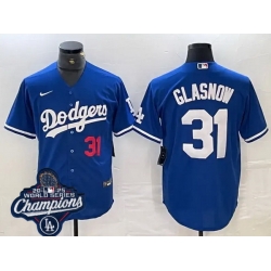 Men Los Angeles Dodgers 7 Blake Snell Cool Base 2025 World Champions Stitched Baseball Jersey Blue