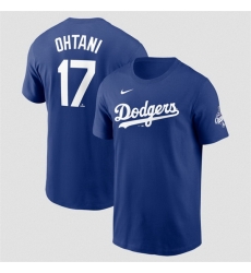 Men Los Angeles Dodgers 17 Shohei Ohtani Royal 2025 World Series Champions Name  26 Number T Shirt