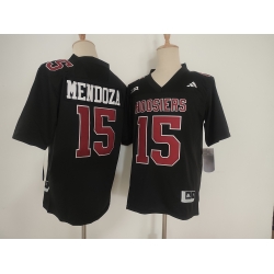 Men Indiana Hoosiers 15 Fernando Mendoza Black Stitched Basketball Jersey