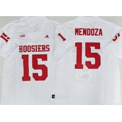 Men Indiana Hoosiers 15 Fernando Mendoza White Stitched Basketball Jersey