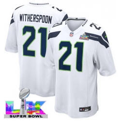 Men Women Youth Seattle Seahawks #21 Devon Witherspoon 2025 2026 Super Bowl LX F U S E Stitched NFL Jersey White